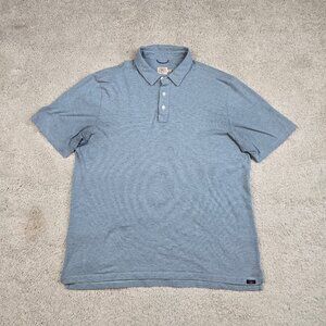 Faherty Polo Huckberry Mens Size Extra Large XL Stretch Blue Striped REI USA